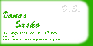 danos sasko business card